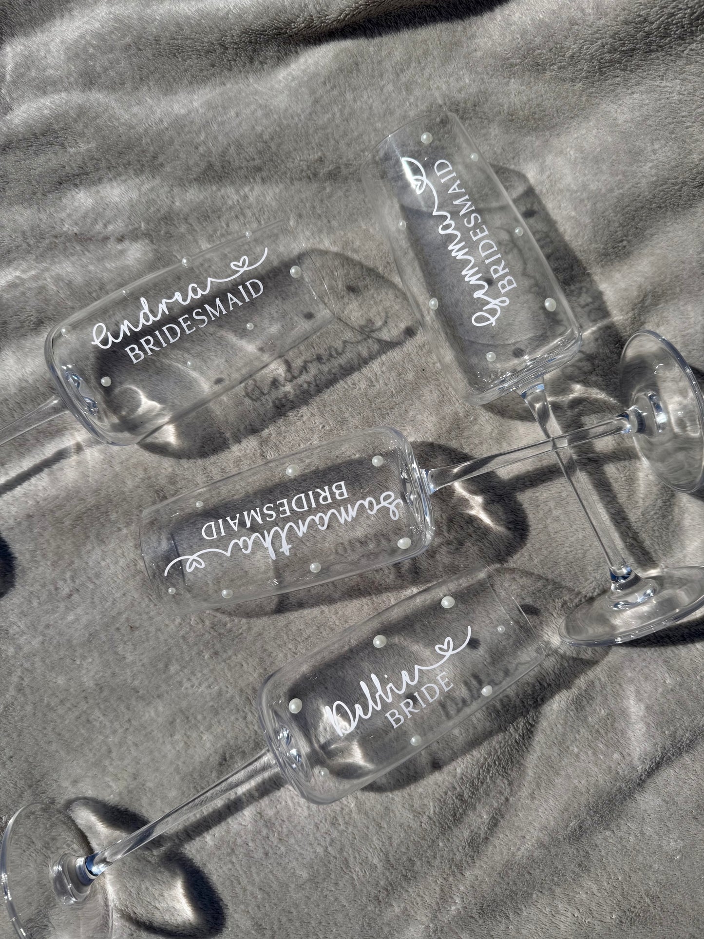 (Personalised Pearl Wedding Flute