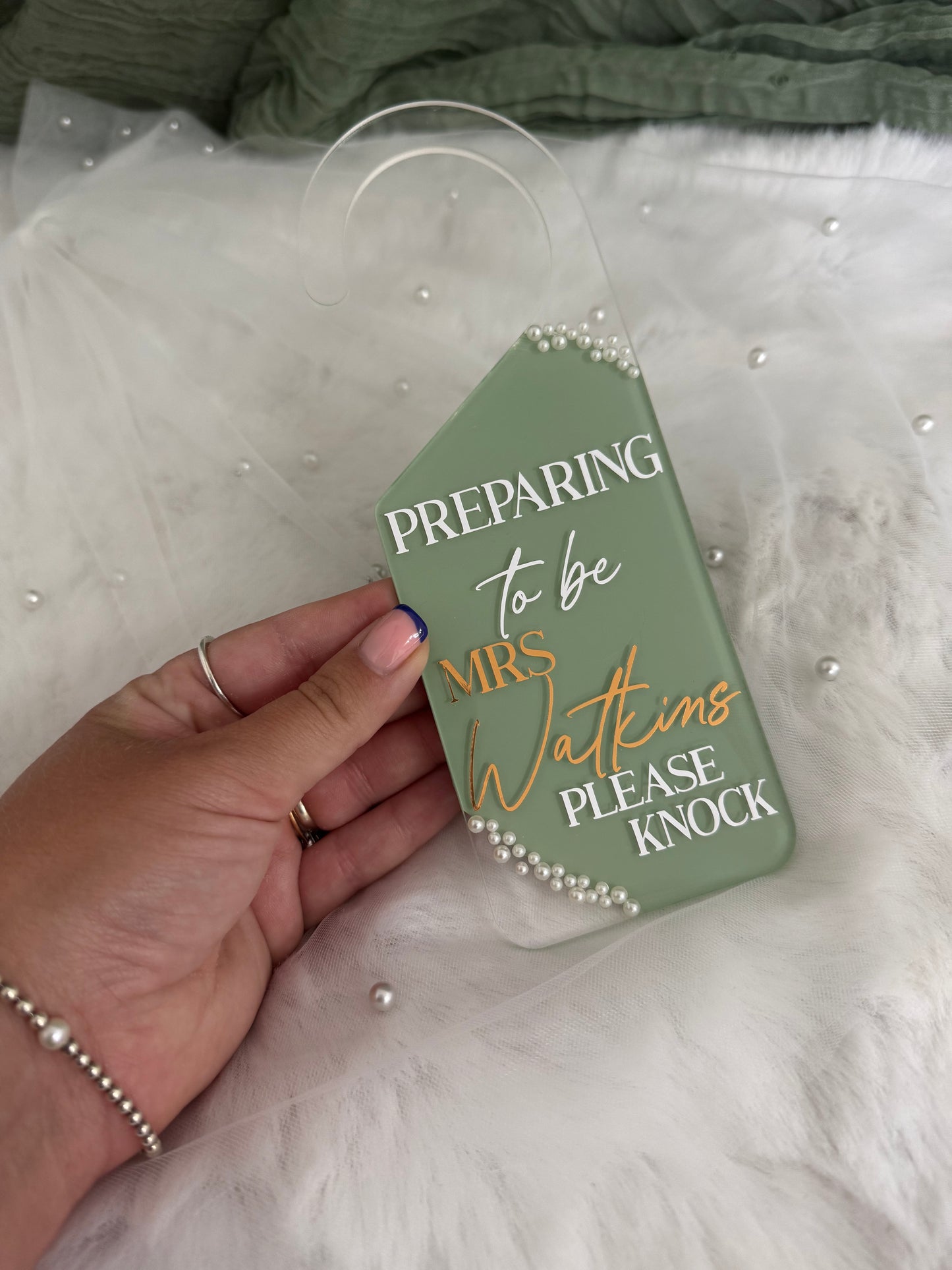 Preparing to be door hanger
