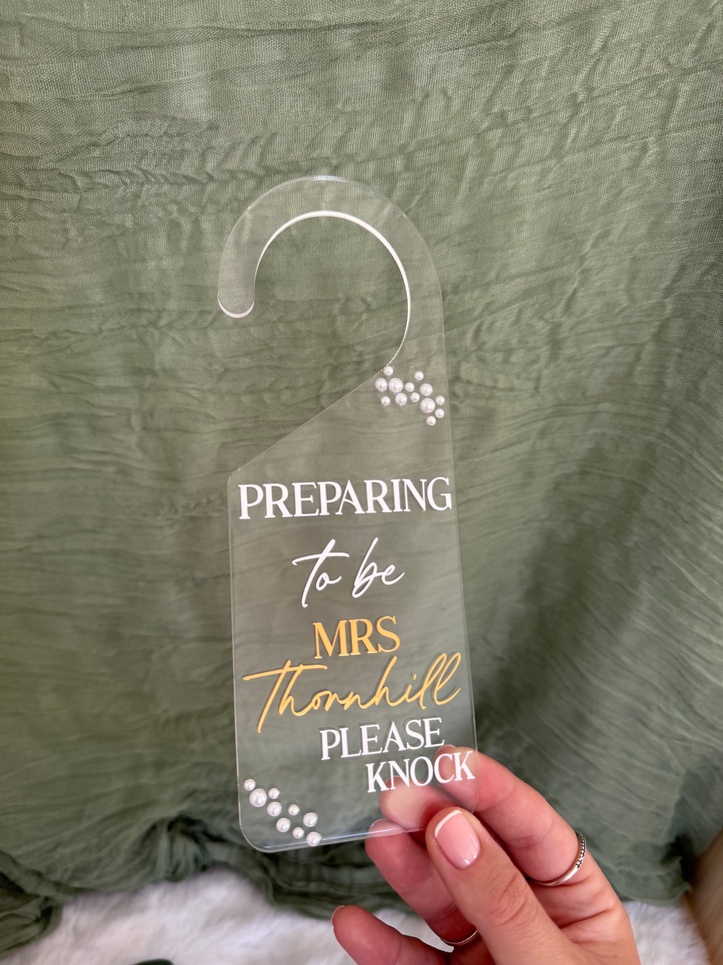 Preparing to be door hanger