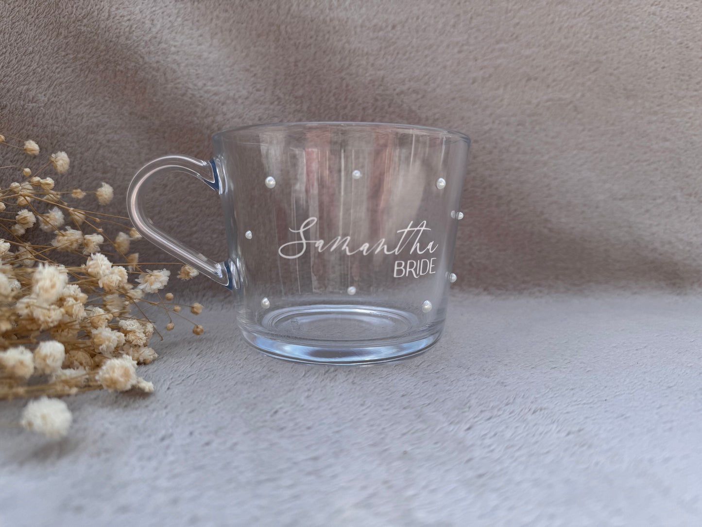 Pearl bridal party mug