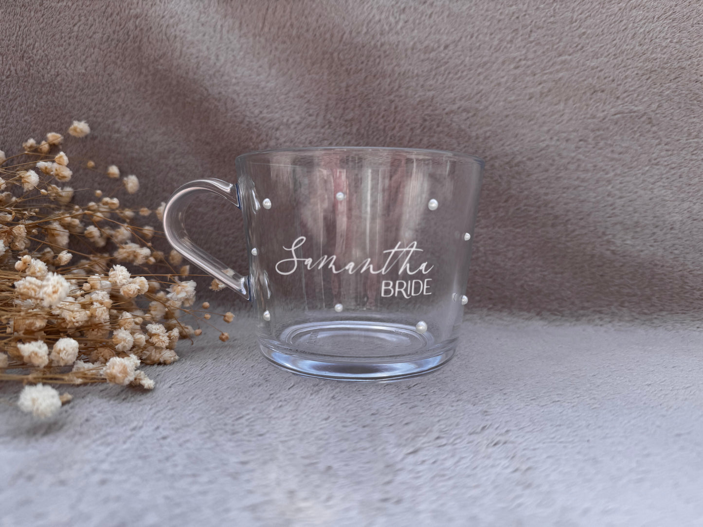 Pearl bridal party mug