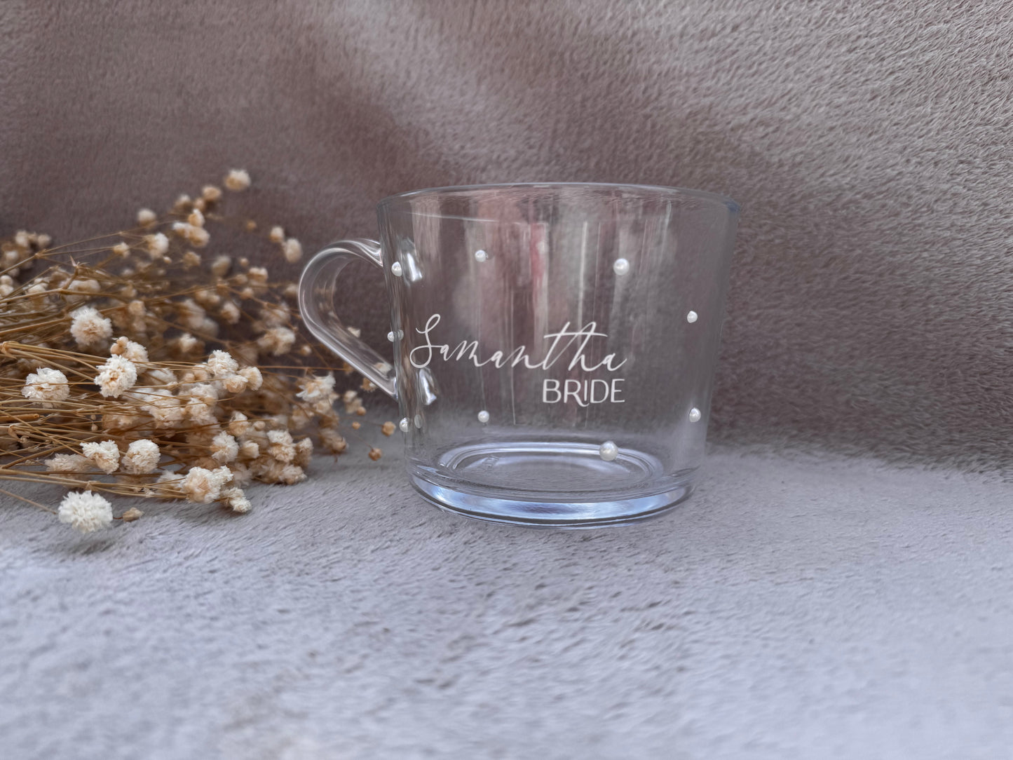 Pearl bridal party mug