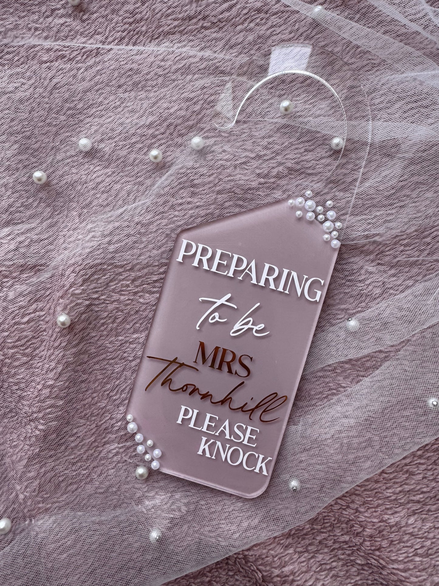 Preparing to be door hanger
