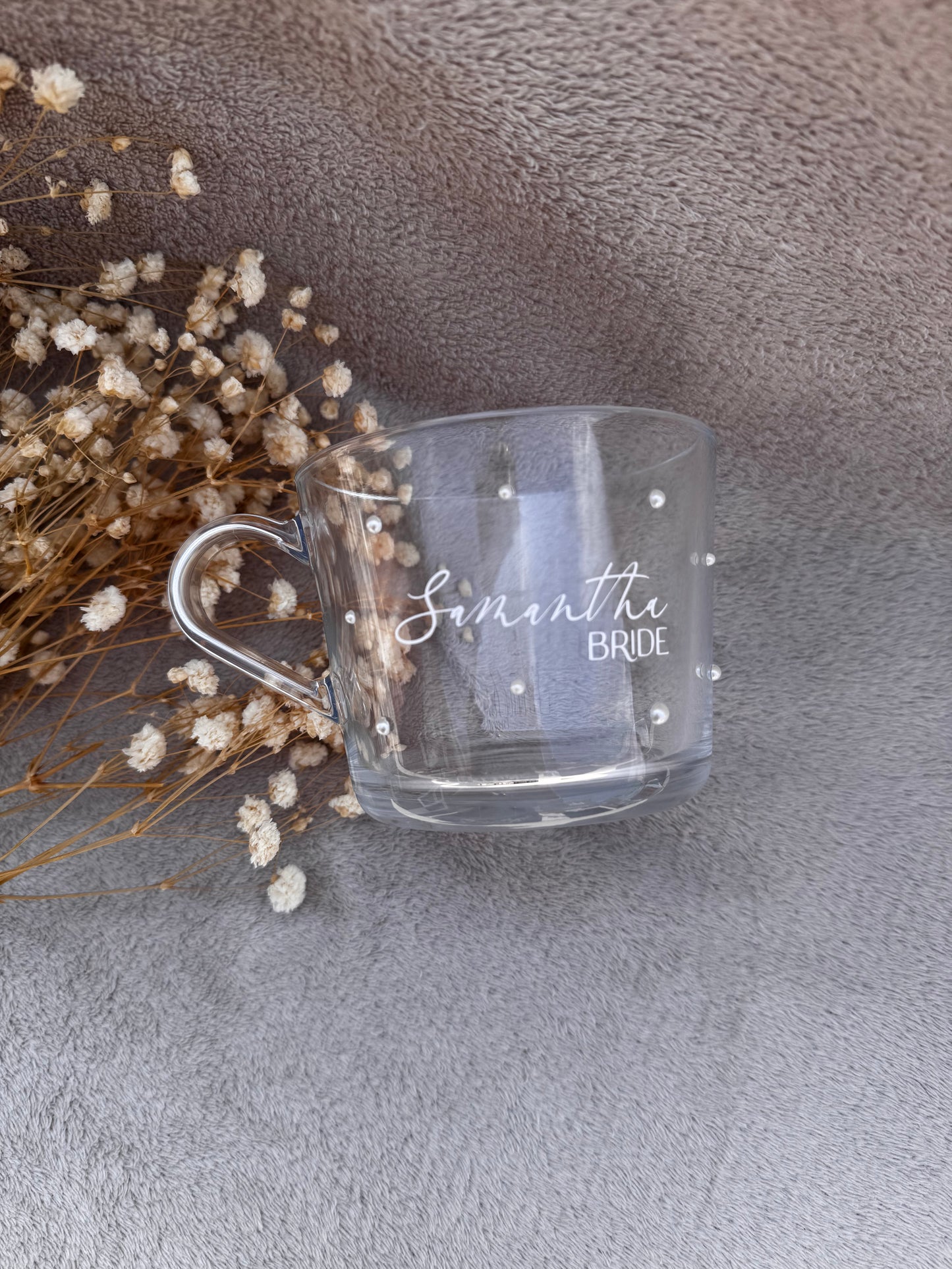 Pearl bridal party mug