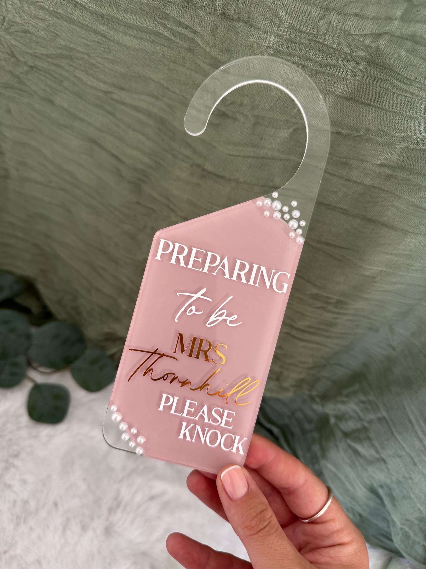 Preparing to be door hanger