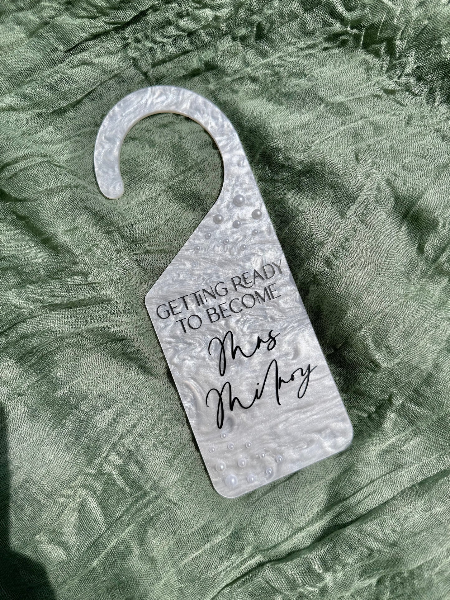 Marble bridal door hanger