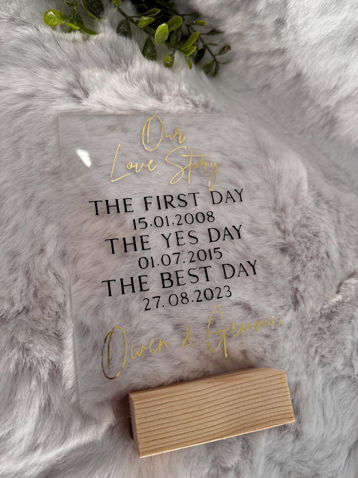 Personalised wedding gift | Acrylic plaque | Anniversary Gift