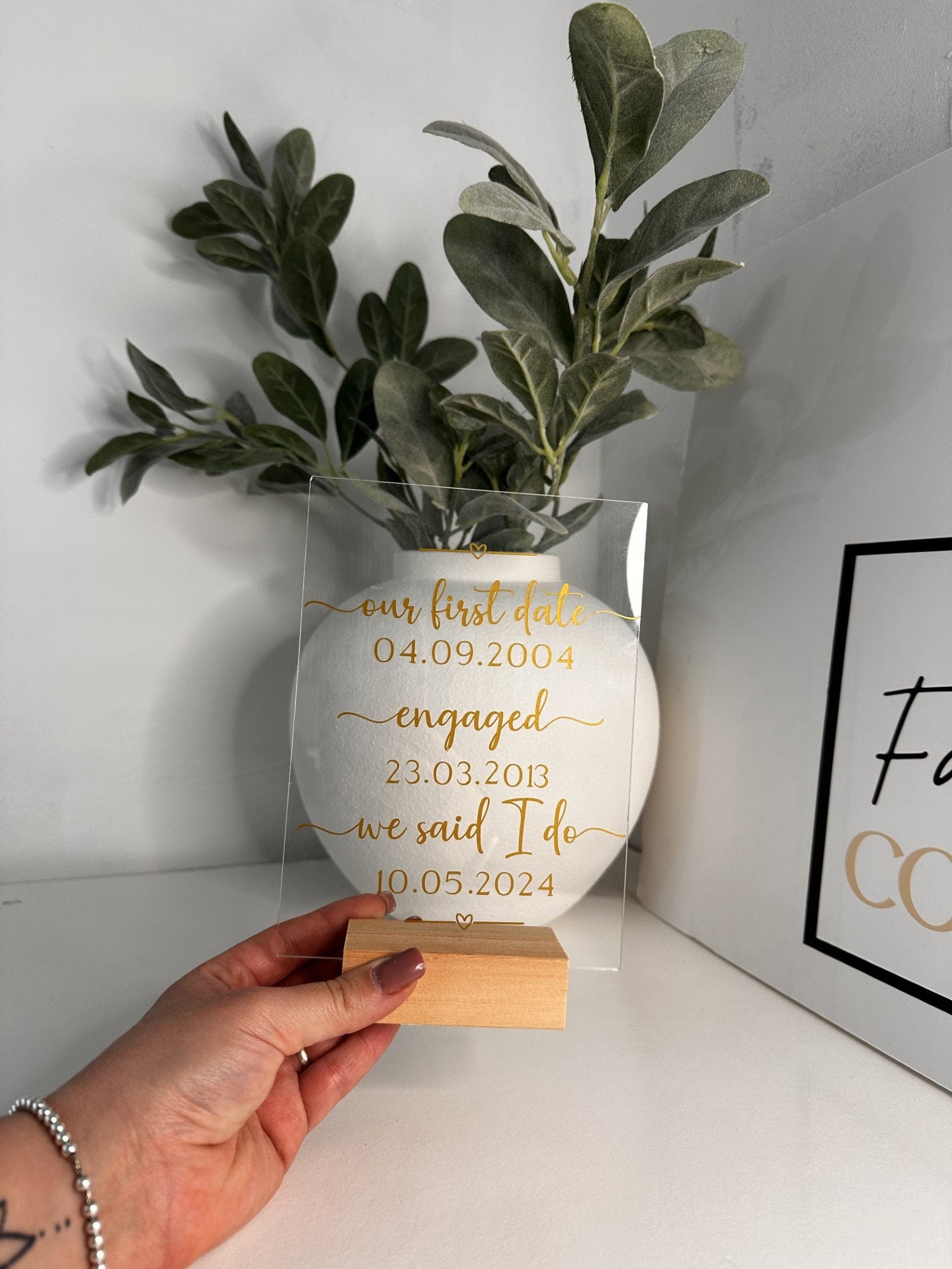 Personalised wedding gift | Acrylic plaque | Anniversary Gift