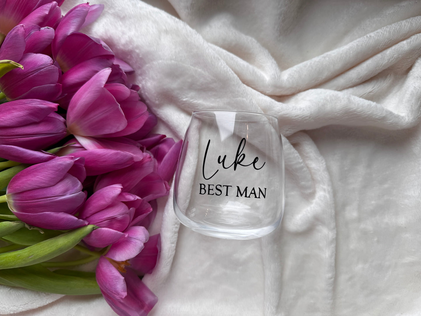 Men’s whiskey glass, groom, best man