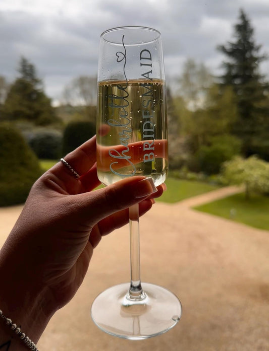 Wedding flutes, Personalised champagne flute, Wedding glasses