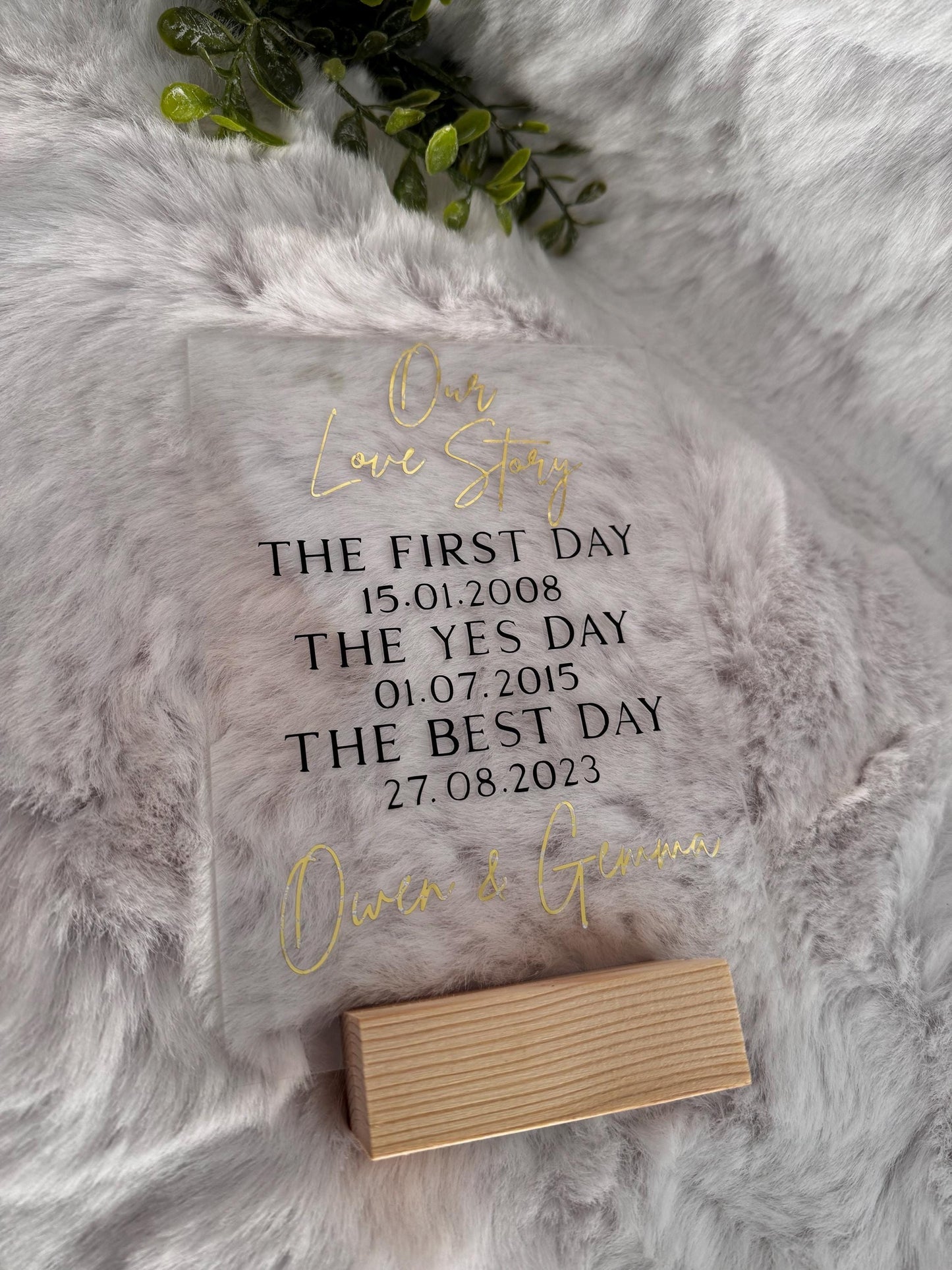 Personalised wedding gift | Acrylic plaque | Anniversary Gift