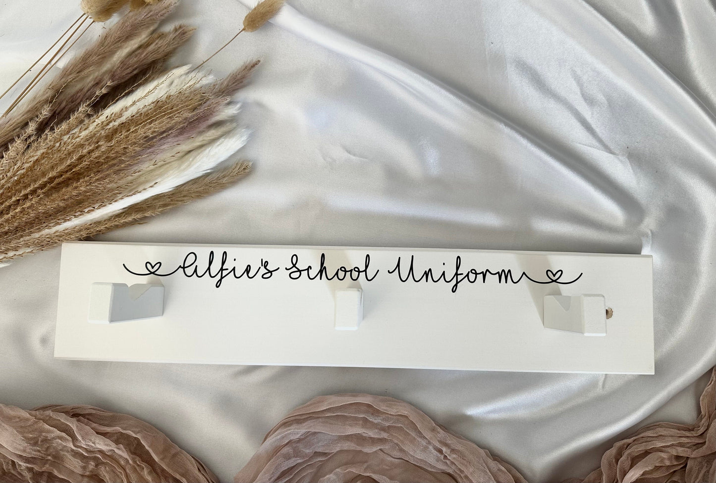 Personalised school uniform hook for children