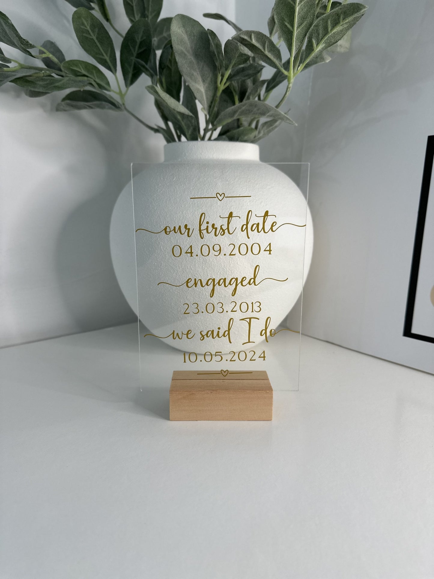 Personalised wedding gift | Acrylic plaque | Anniversary Gift