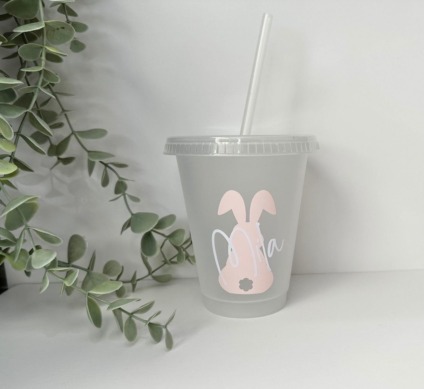 Children’s Easter cold cup | With lid and straw | Easter Bunny | Easter Gifts