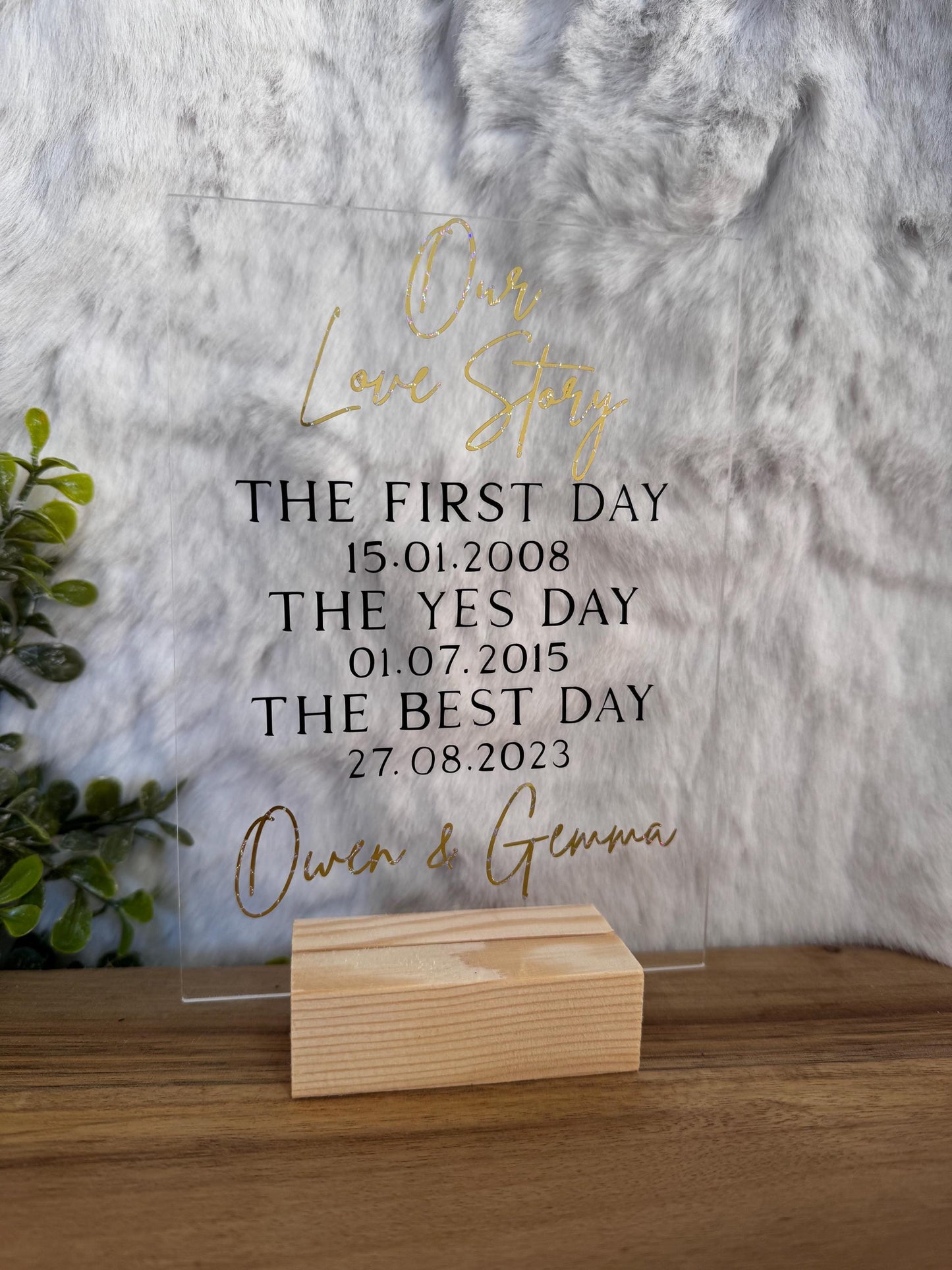Personalised wedding gift | Acrylic plaque | Anniversary Gift