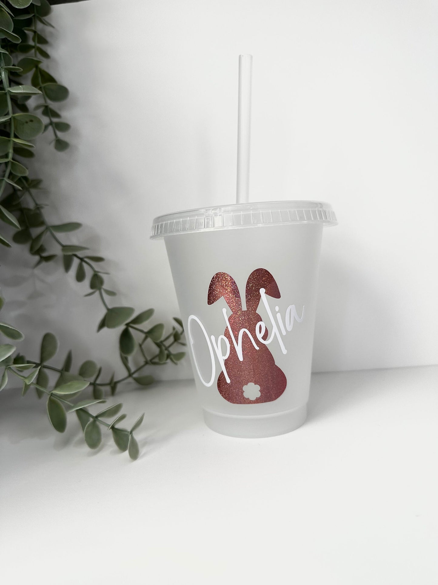 Children’s Easter cold cup | With lid and straw | Easter Bunny | Easter Gifts