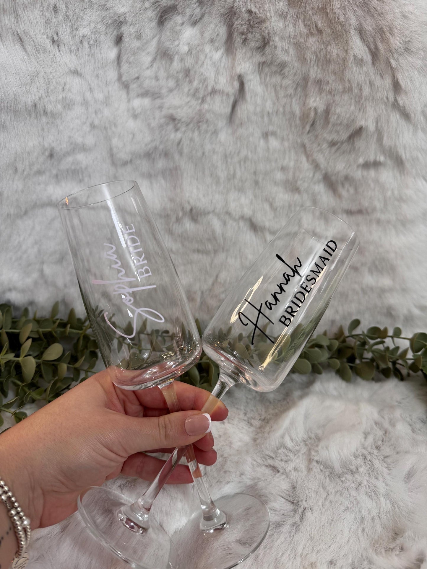 Wedding flutes, Personalised champagne flute, Wedding glasses