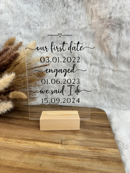 Personalised wedding gift | Acrylic plaque | Anniversary Gift