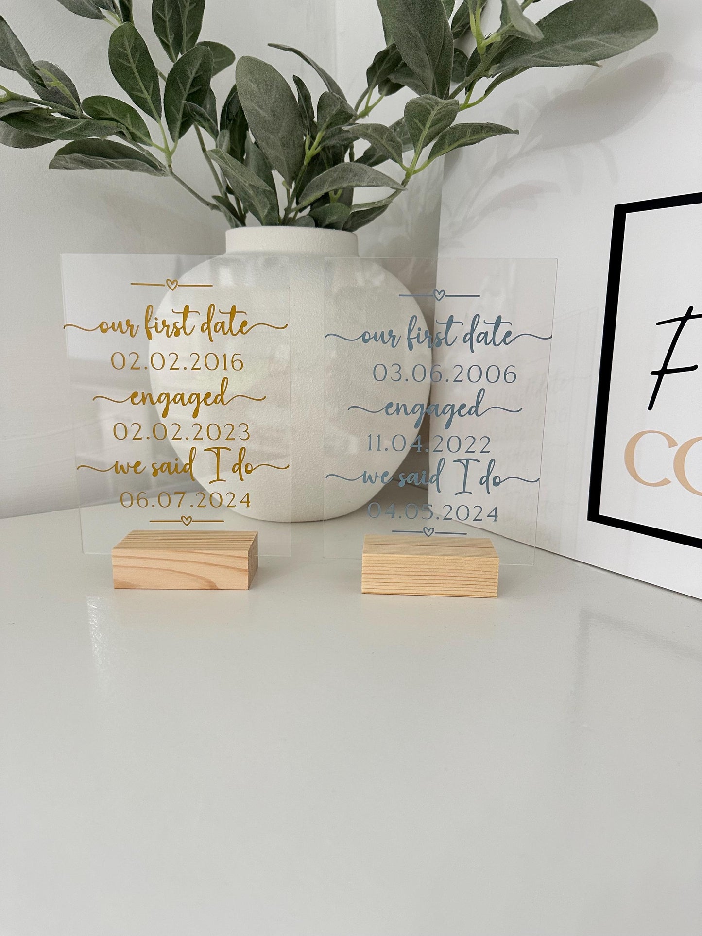 Personalised wedding gift | Acrylic plaque | Anniversary Gift