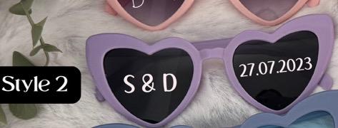 Wedding sunglasses, wedding photo prop, wedding day, memento
