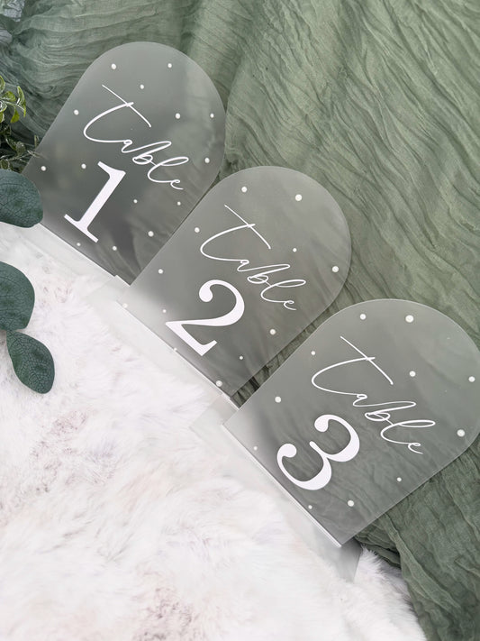 Pearl Table numbers