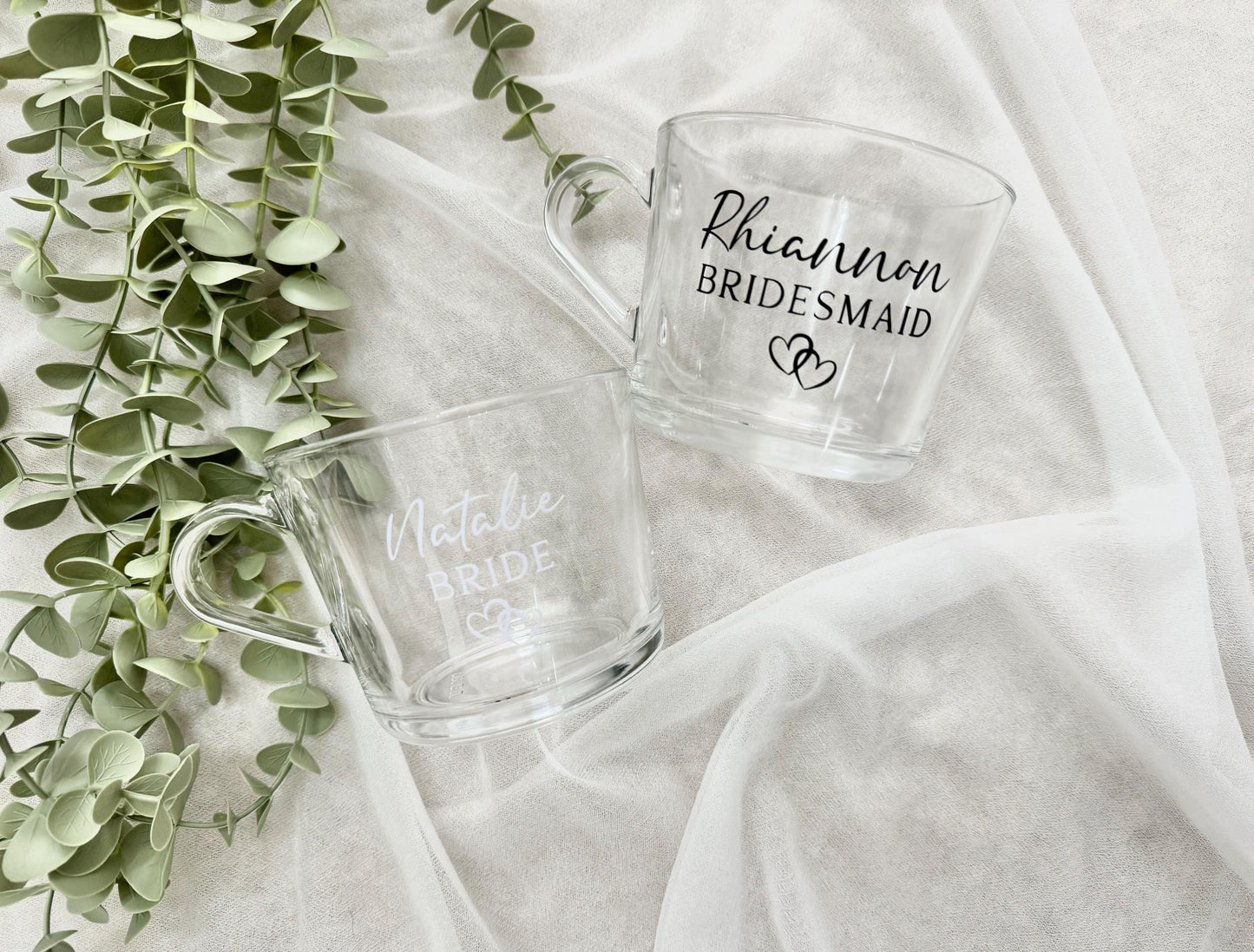 Personalised mugs for wedding morning | Wedding day | Wedding gift | Bridesmaids | Wedding Party
