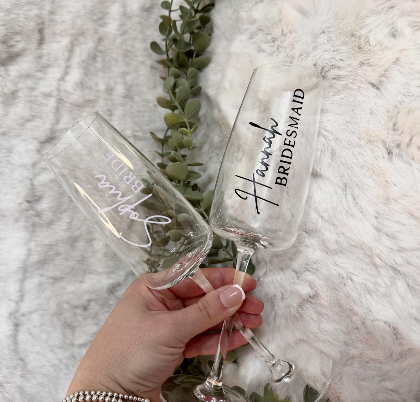 Wedding flutes, Personalised champagne flute, Wedding glasses