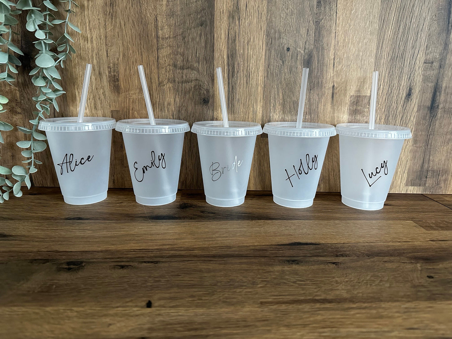 Personalised cold cups | With lid and straw | Bridal party | Hen do | Bridal Package