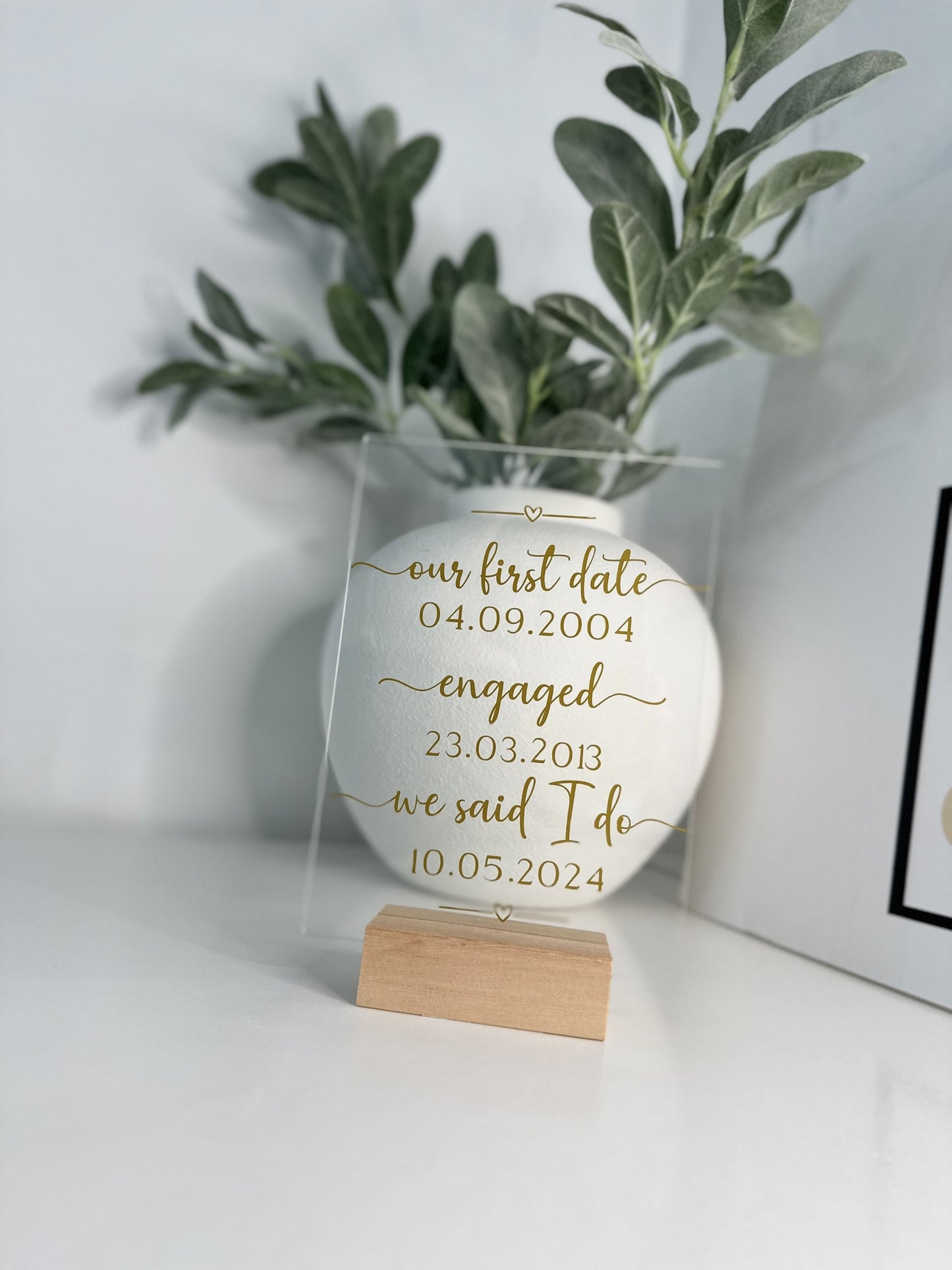Personalised wedding gift | Acrylic plaque | Anniversary Gift