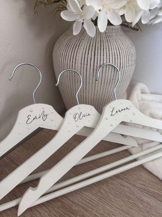 Pearl wedding hangers