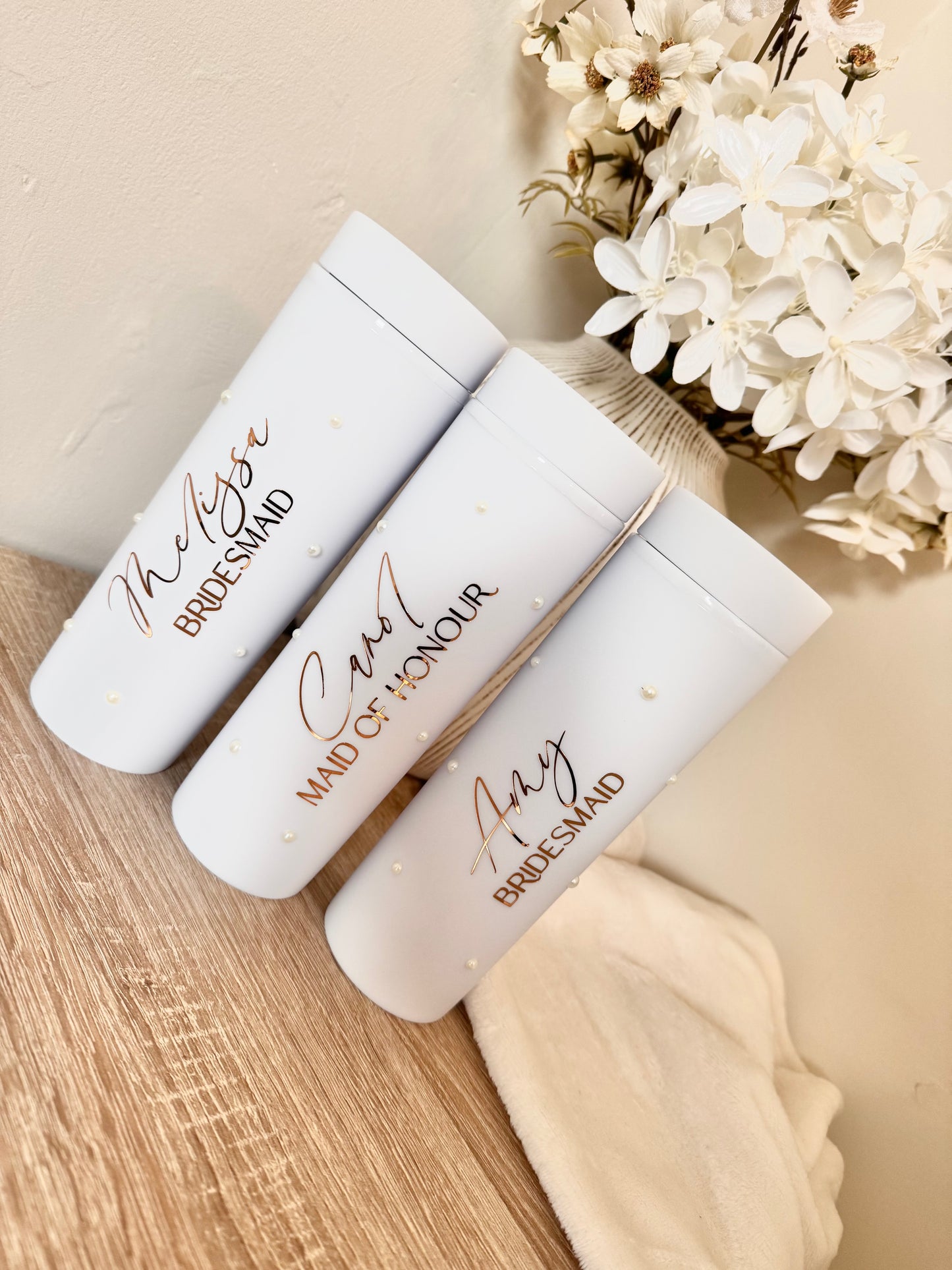 Personalised wedding tumbler cup