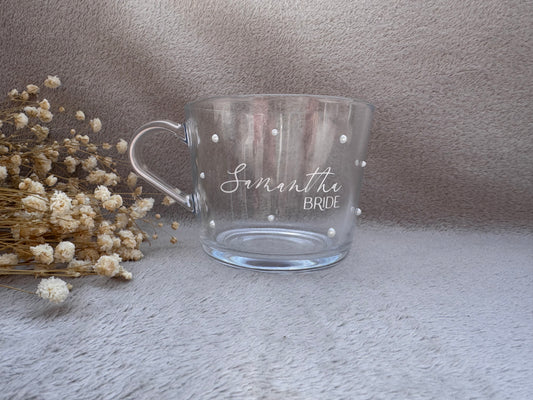 Pearl bridal party mug