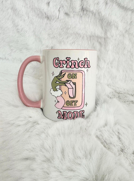 Grinch Christmas Mug | Pink | Christmas Gift | Stocking Filler