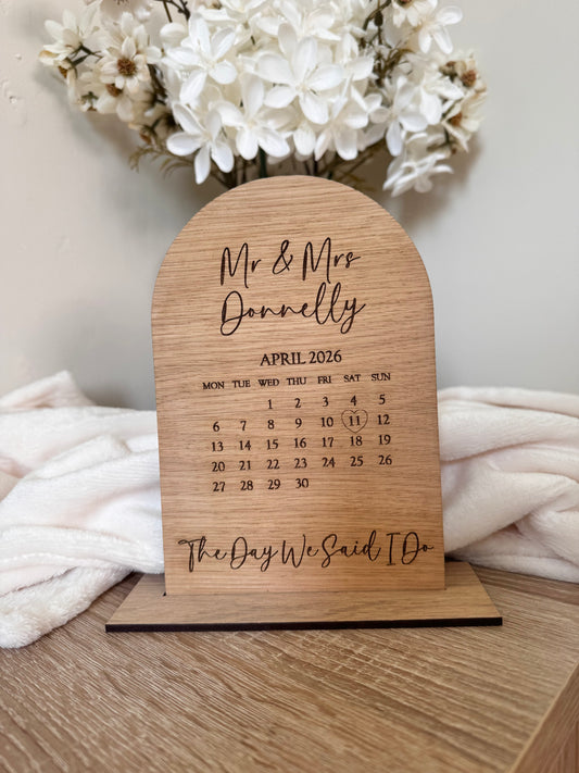 Wedding calendar gift