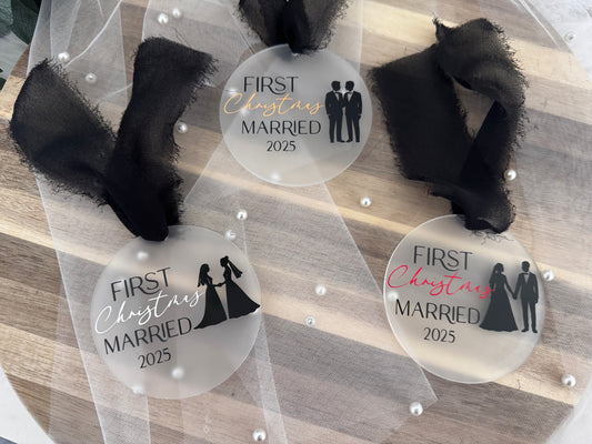 First Christmas Married 2025 Bauble