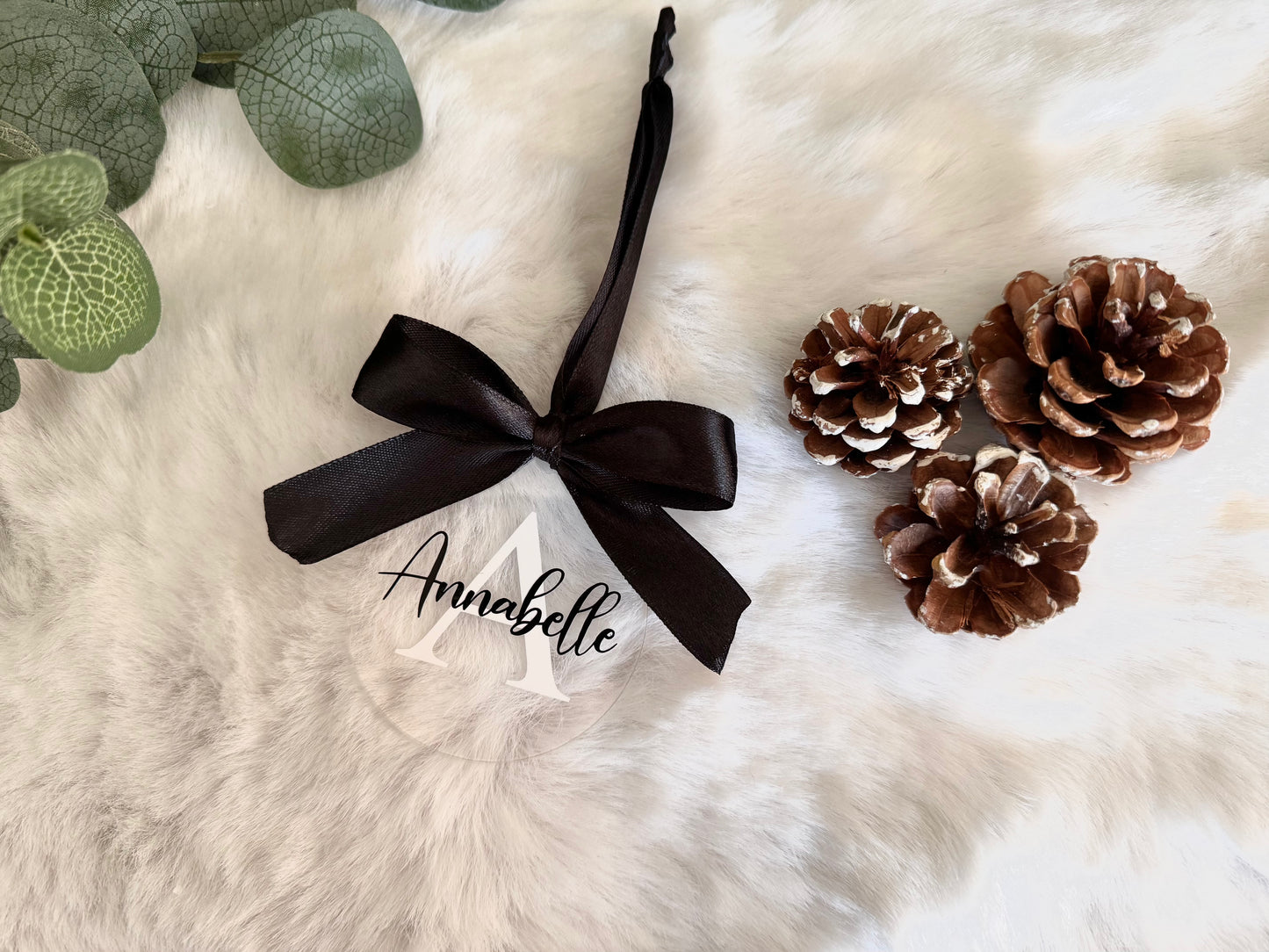 Personalised initial Christmas bauble