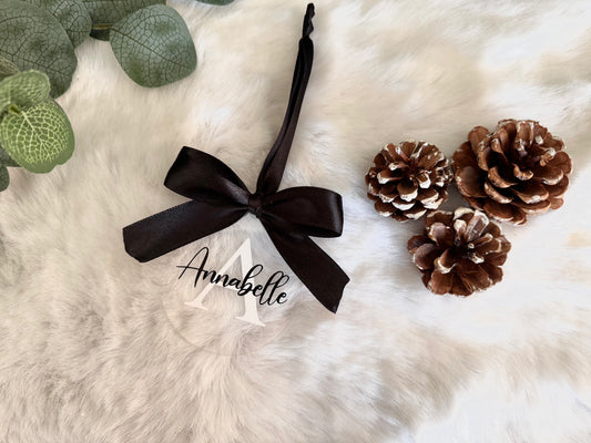 Personalised initial Christmas bauble