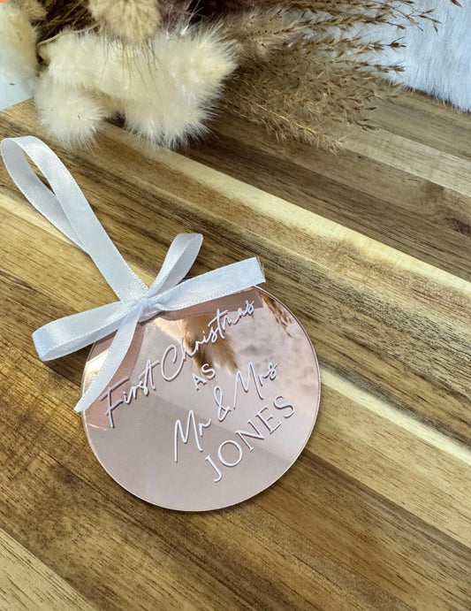 First Christmas as Mr & Mrs bauble