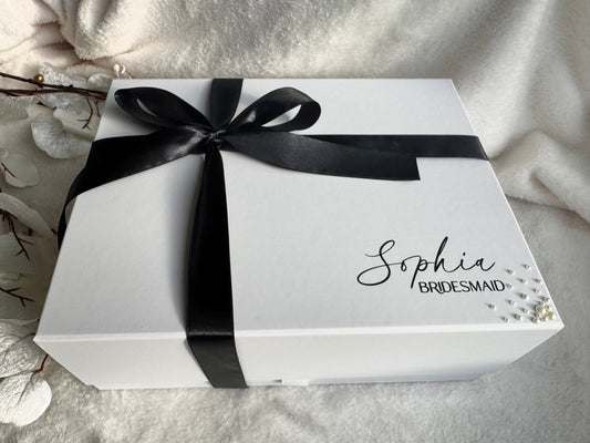 PearlBridesmaid Gift Box, Maid of honour, Bridesmaid proposal | Gift Box | Decals | Wedding gift