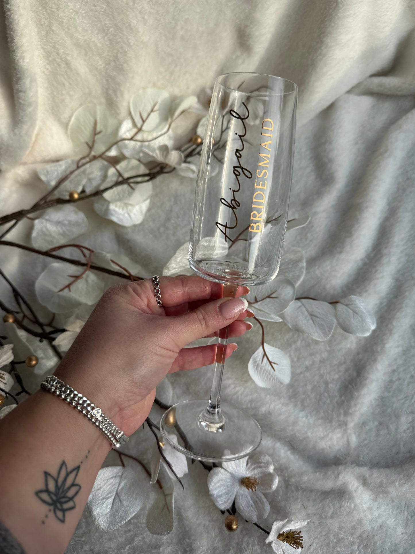 Wedding flutes, Personalised champagne flute, Wedding glasses