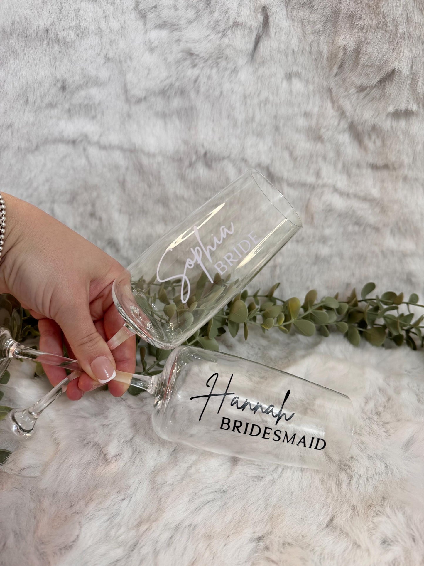 Wedding flutes, Personalised champagne flute, Wedding glasses