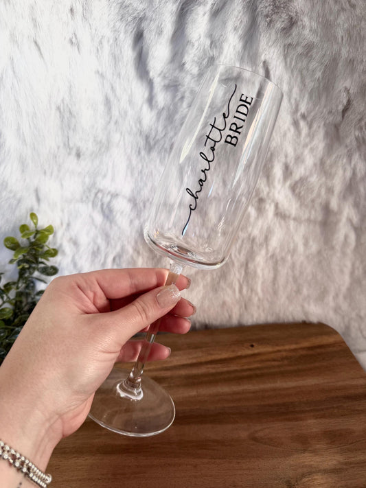 Wedding flutes, Personalised champagne flute, Wedding glasses