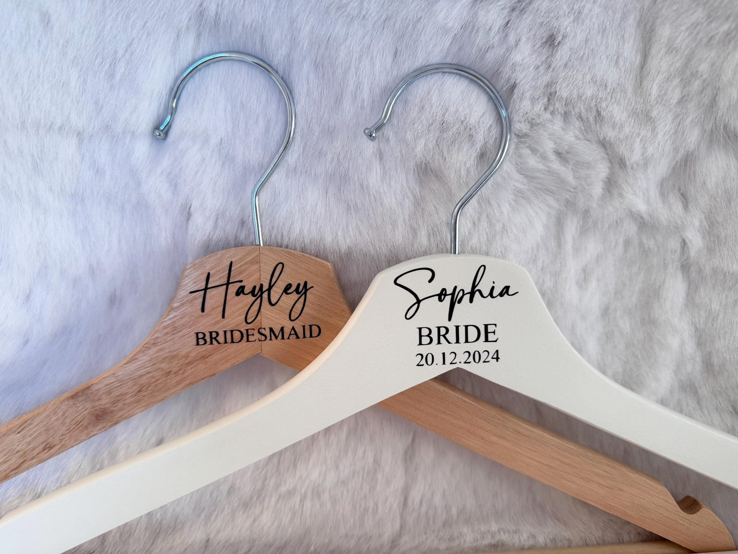 Personalised Bridal Hangers | Bridesmaid | Bride | Dress Hanger | Wedding Day | Hanger | Decal