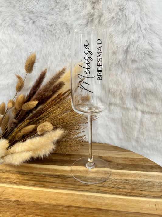 Wedding flutes, Personalised champagne flute, Wedding glasses
