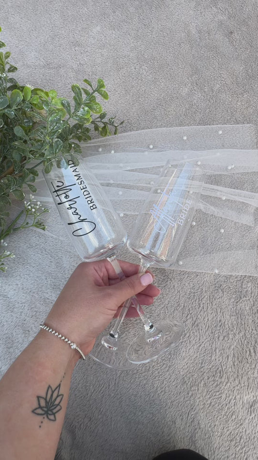 Wedding flutes, Personalised champagne flute, Wedding glasses