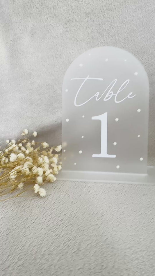 Pearl Table numbers