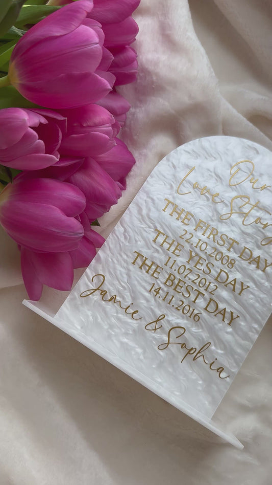 Personalised wedding gift | Acrylic plaque | Anniversary Gift